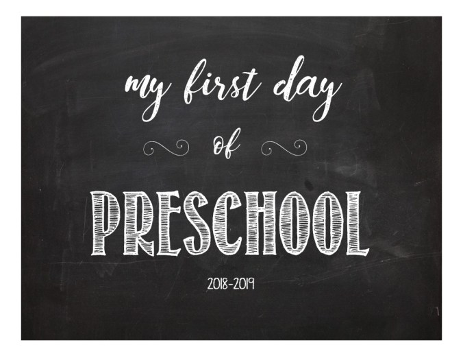my first day of preschool William